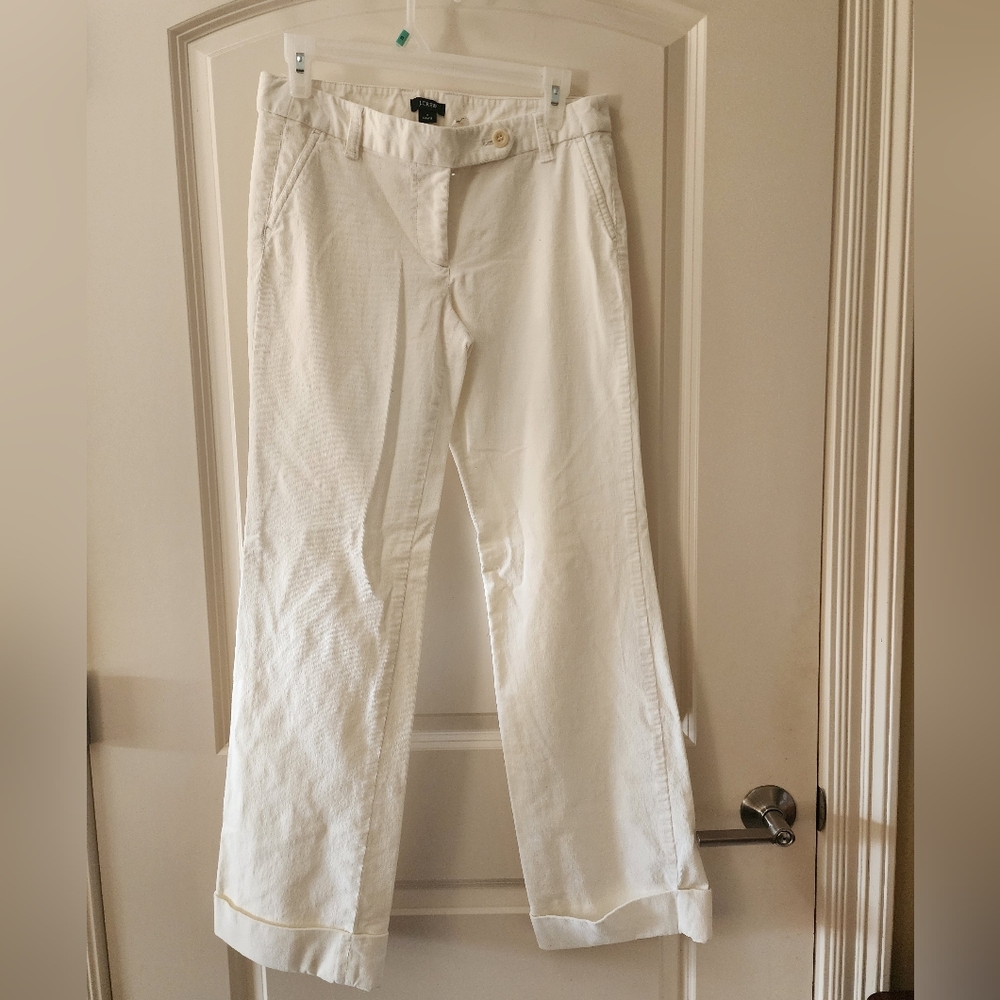 J. Crew White City Fit Pants